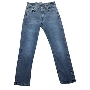 Levi's 514 Jeans Mens Sz 30 Fit 27" Straight Fit Normcore Blue Retro Dark Grunge